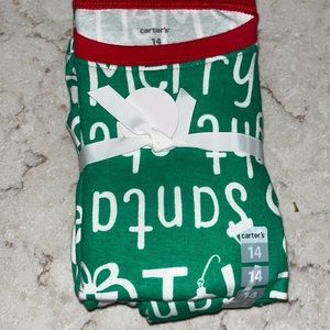 NWT Carters Christmas pajamas size 14